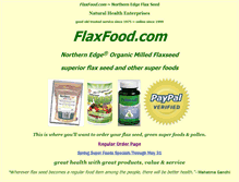 Tablet Screenshot of flaxfood.com